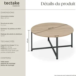 Table basse salon Style industriel