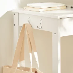 Table Bureau informatique Secrétaire avec 1 tiroir et 2 crochets, FWT43-W, SoBuy