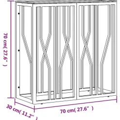 Table console argenté 70x30x70 cm acier inoxydable et verre vidaXL