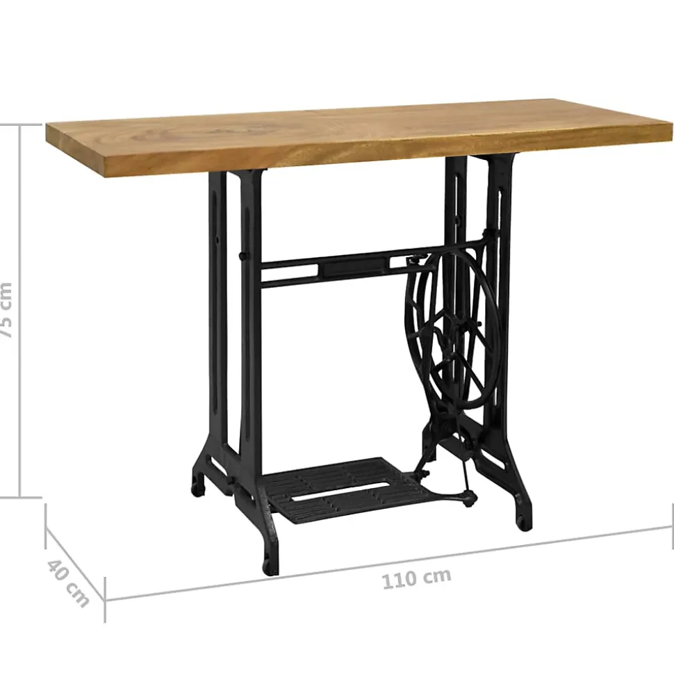 Table console avec machine à coudre 110x40x75 cm vidaXL