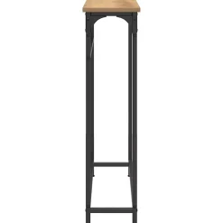 Table console avec étagère Chêne artisanal 75 x 19,5 x 75 cm vidaXL