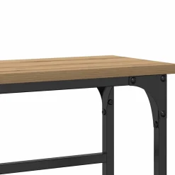 Table console avec étagère Chêne artisanal 75 x 19,5 x 75 cm vidaXL