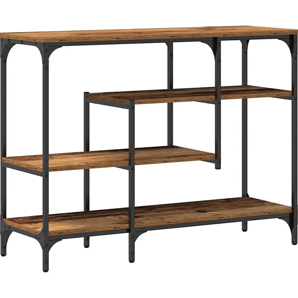Table Console avec étagère Bois ancien 100 x 35 x 75 cm vidaXL
