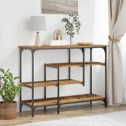Table Console avec étagère Bois ancien 100 x 35 x 75 cm vidaXL