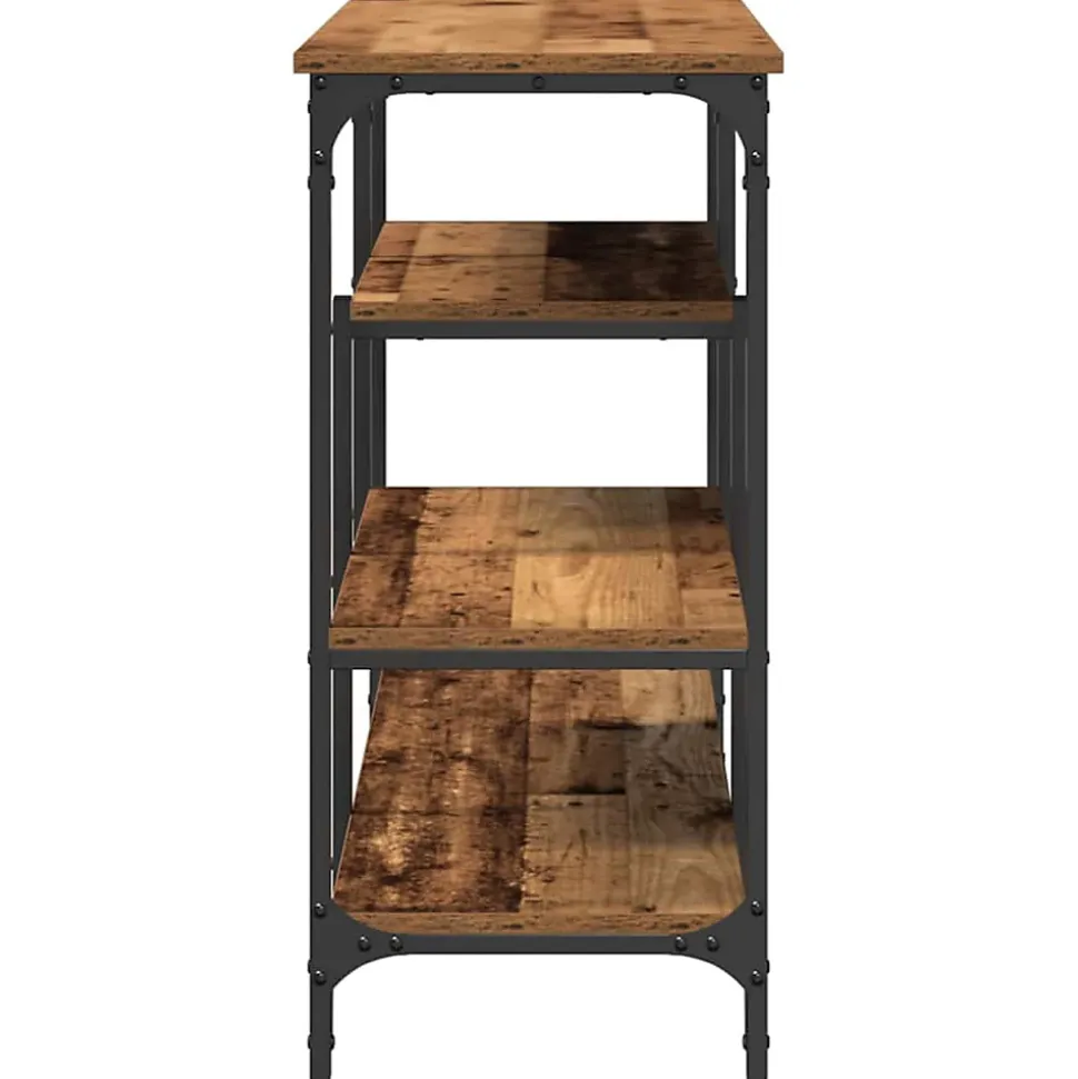 Table Console avec étagère Bois ancien 100 x 35 x 75 cm vidaXL