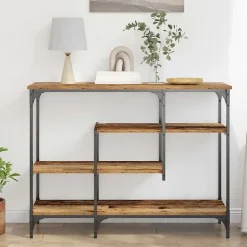 Table Console avec étagère Bois ancien 100 x 35 x 75 cm vidaXL