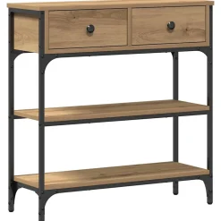 Table console avec tiroir Chêne artisanal 72,5 x 25 x 75 cm vidaXL
