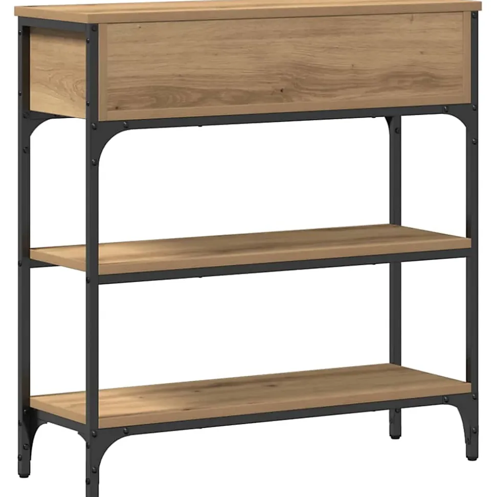 Table console avec tiroir Chêne artisanal 72,5 x 25 x 75 cm vidaXL