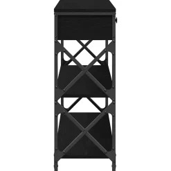 Table Console avec tiroir Chêne noir 100 x 28 x 75 cm vidaXL