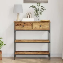Table console Bois ancien 72,5 x 25 x 75 cm Bois d'ingénierie vidaXL
