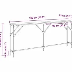 Table console Bois Ancien 180 x 23 x 75 cm vidaXL