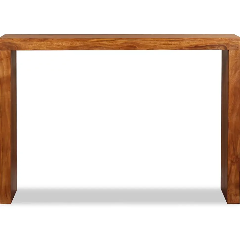 Table console Bois massif avec finition miel 110x40x76 cm vidaXL