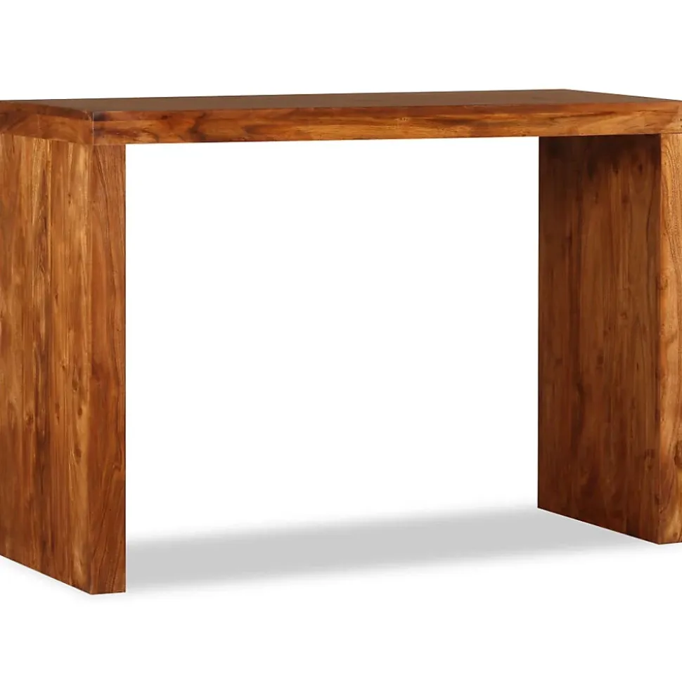 Table console Bois massif avec finition miel 110x40x76 cm vidaXL