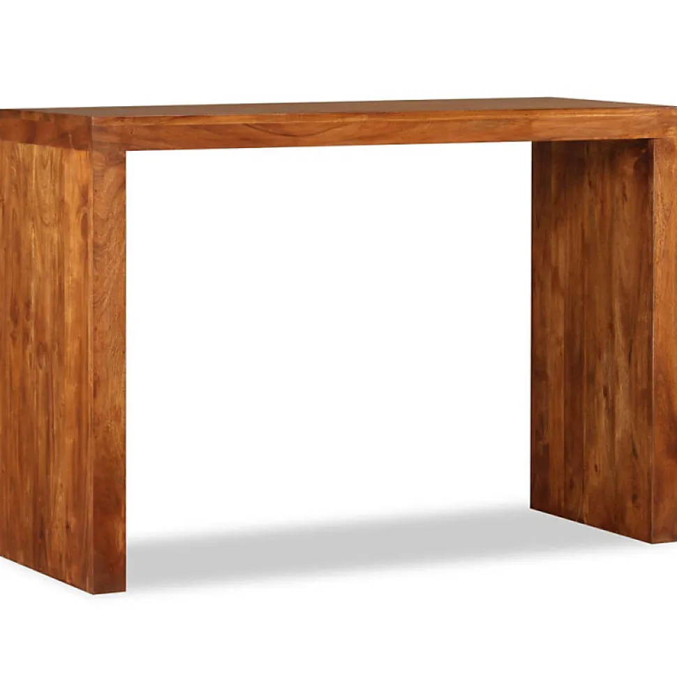Table console Bois massif avec finition miel 110x40x76 cm vidaXL