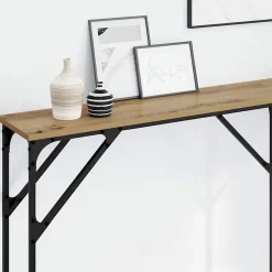 Table console chêne artisanal 180 x 23 x 75 cm vidaXL