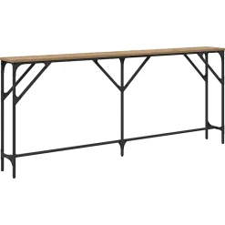 Table console chêne artisanal 180 x 23 x 75 cm vidaXL