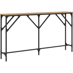 Table console chêne artisanal 140 x 23 x 75 cm vidaXL