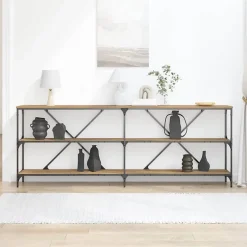 Table console Chêne artisan 200 x 30 x 75 cm Bois d'ingénierie vidaXL