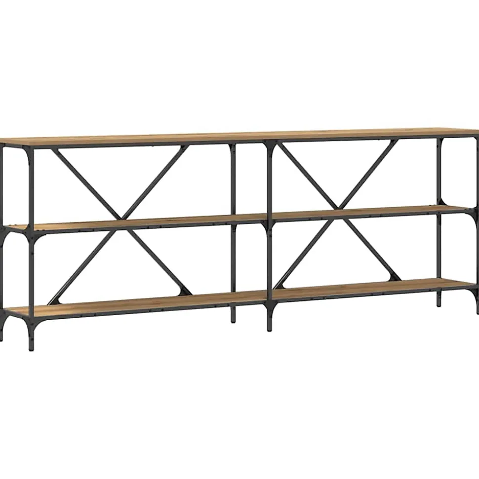 Table console Chêne artisan 200 x 30 x 75 cm Bois d'ingénierie vidaXL