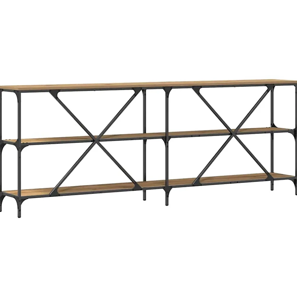 Table console Chêne artisan 200 x 30 x 75 cm Bois d'ingénierie vidaXL