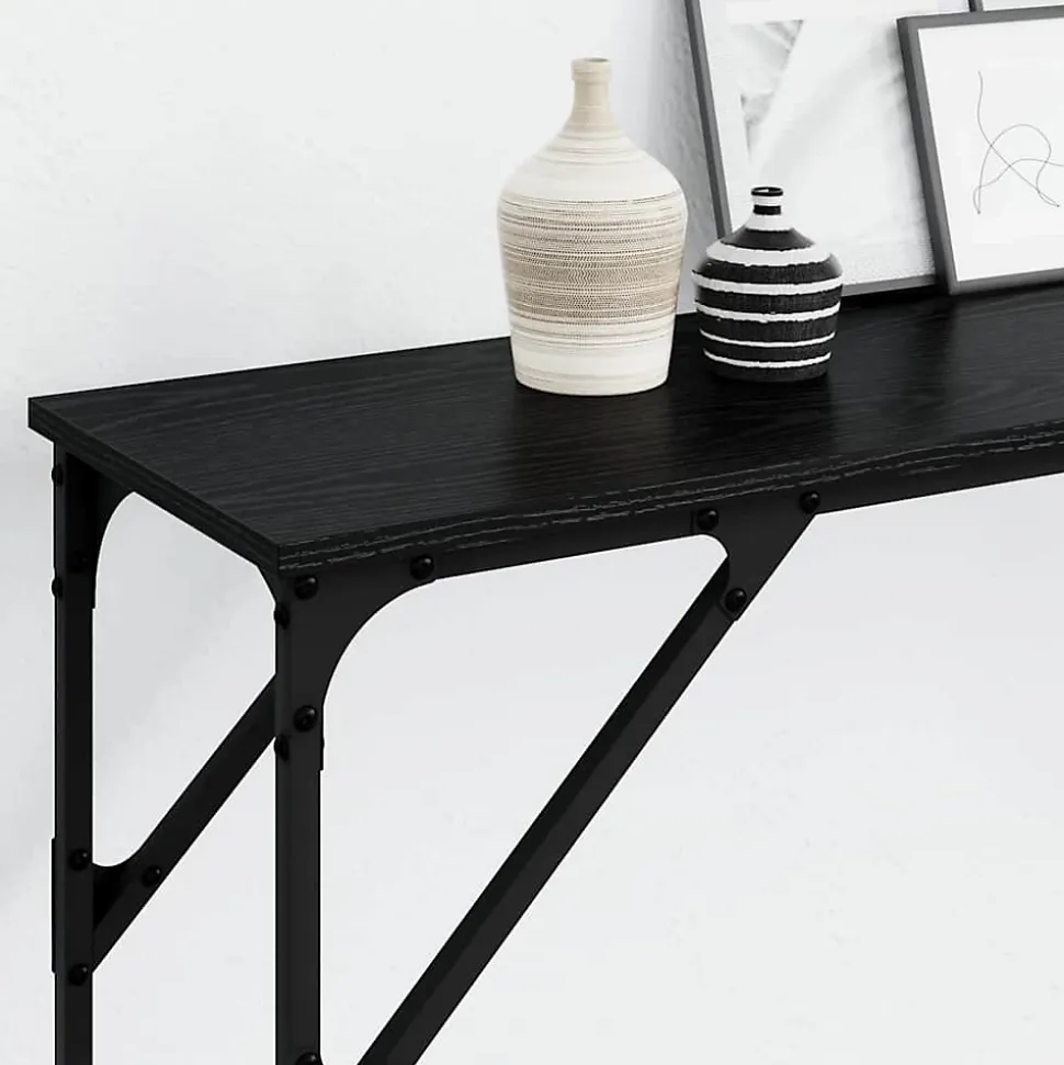 Table console Chêne noir 200 x 29 x 75 cm vidaXL