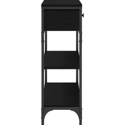 Table console Chêne noir 72,5 x 25 x 75 cm Bois d'ingénierie vidaXL