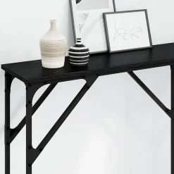 Table console Chêne noir 140 x 23 x 75 cm vidaXL