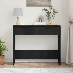 Table console Chêne noir 30 x 36 x 75 cm Bois d'ingénierie vidaXL