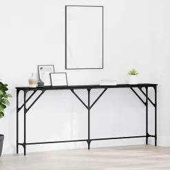 Table console Chêne noir 180 x 23 x 75 cm vidaXL