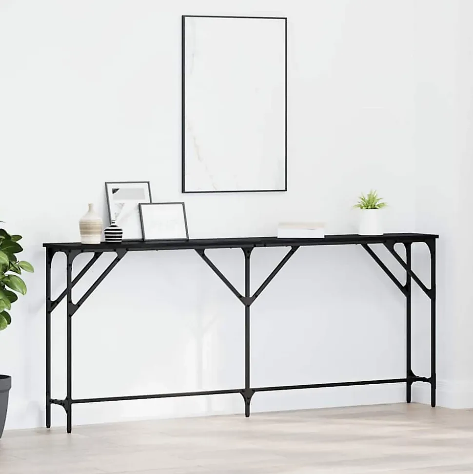 Table console Chêne noir 180 x 23 x 75 cm vidaXL