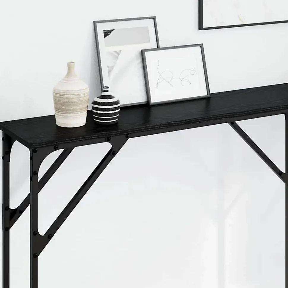 Table console Chêne noir 180 x 23 x 75 cm vidaXL