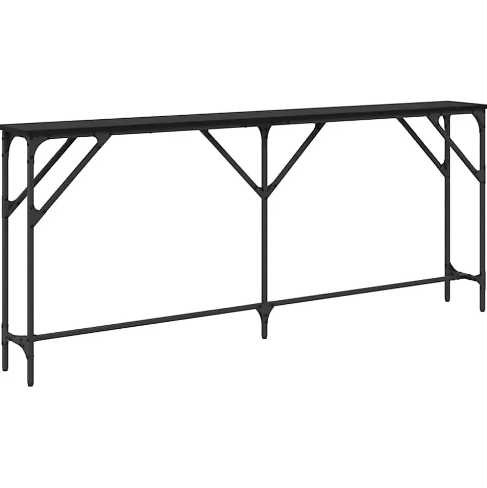 Table console Chêne noir 180 x 23 x 75 cm vidaXL
