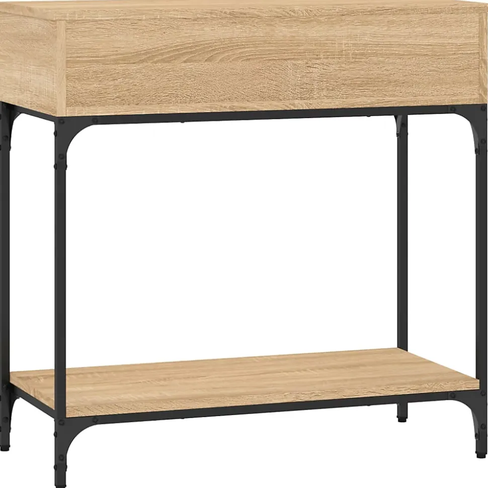 Table console chêne sonoma 75x34,5x75 cm bois d'ingénierie vidaXL