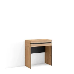 Table Console d'entrée 70x35x75cm avec tiroir couleur chêne