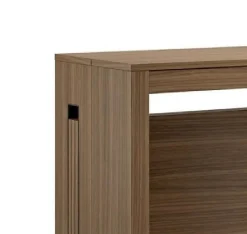 Table console extensible 8 couverts GRANDEZZA noyer 80 cm avec allonges intégrées TERRANEO