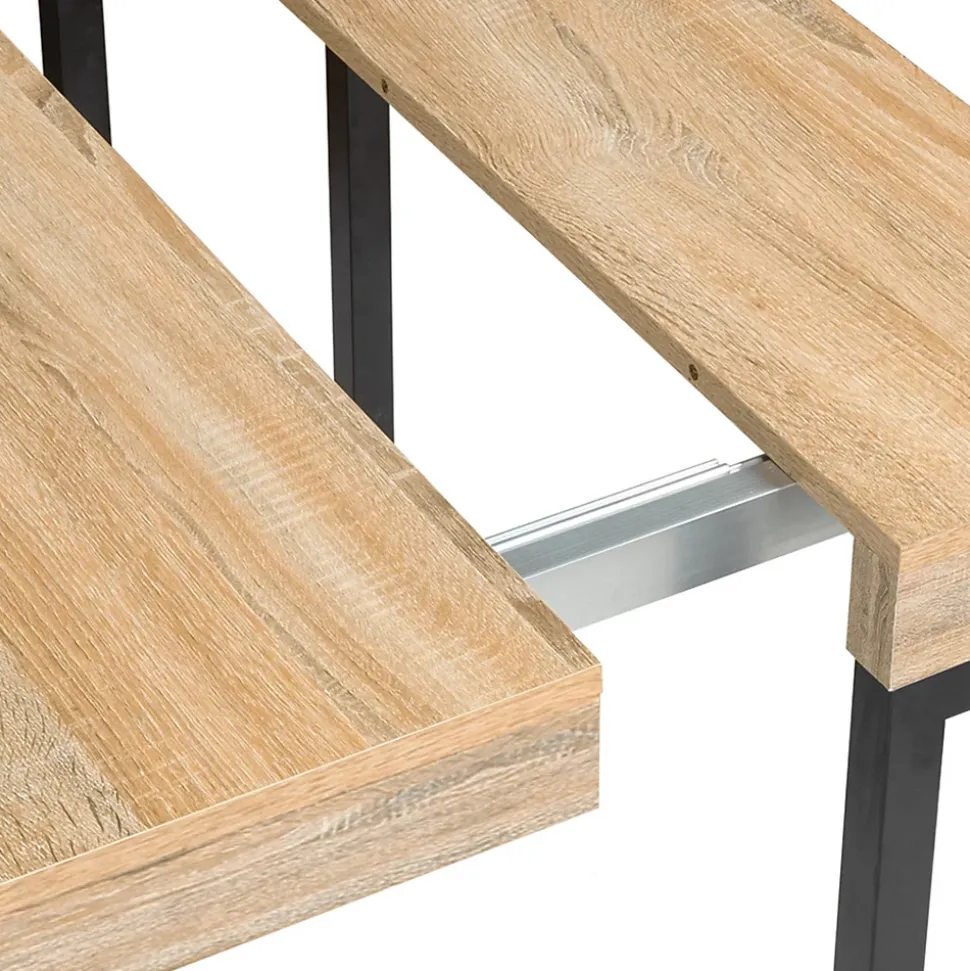 Table console extensible TORONTO 6 personnes 140 cm design industriel