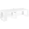 Table console extensible ORLANDO 14 personnes 300 cm bois blanc