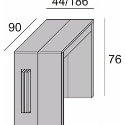 Table console extensible 8 couverts TOPAZ 90 cm chêne avec allonges intégrées TERRANEO