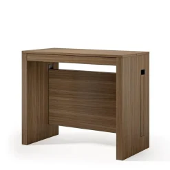 Table console extensible 8 couverts TOPAZ noyer 90 cm avec allonges intégrées TERRANEO