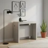 Table console extensible 8 couverts TOPAZ 90 cm béton avec allonges intégrées TERRANEO