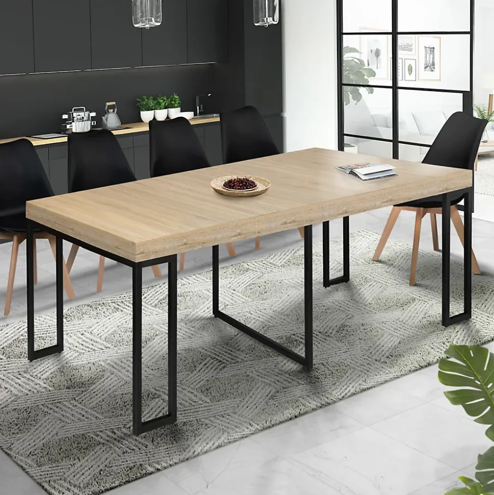 Table console extensible TORONTO 10 personnes 235 cm design industriel
