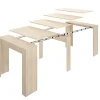 Table console extensible en chêne naturel - Longueur 54-239 x Hauteur 77 x Profondeur 90 cm