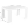 Table console extensible ORLANDO 6 personnes 140 cm bois blanc