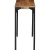 Table console marron 110x35x76cm bois massif de manguier et fer vidaXL