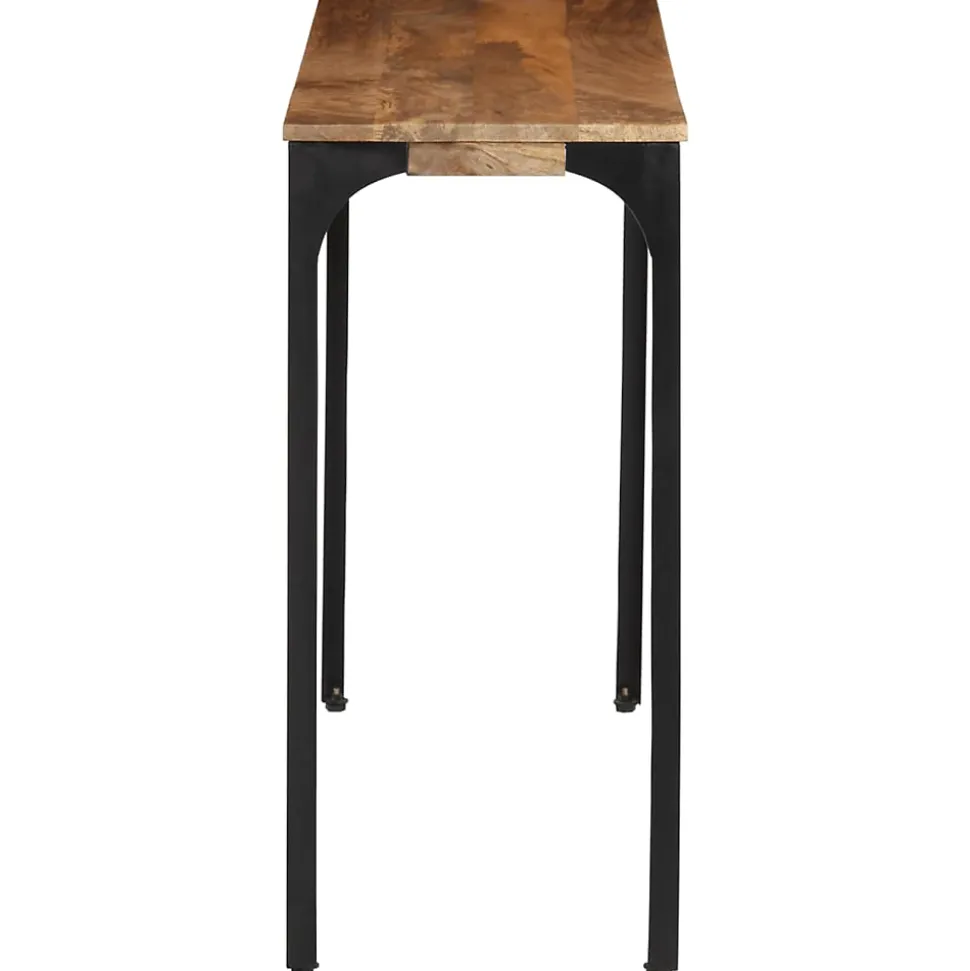 Table console marron 110x35x76cm bois massif de manguier et fer vidaXL