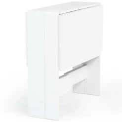 Table console pliable EDI 2-4 personnes bois blanc 103 x 76 cm