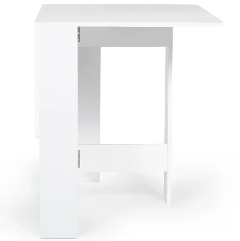 Table console pliable EDI 2-4 personnes bois blanc 103 x 76 cm