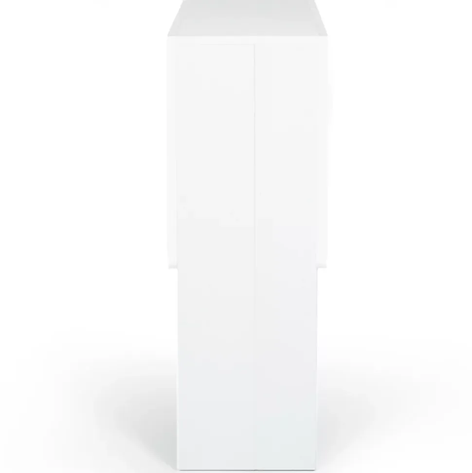 Table console pliable EDI 2-4 personnes bois blanc 103 x 76 cm