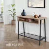 Table console Tralee 100x35x80,5cm style industriel