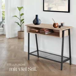 Table console Tralee 100x35x80,5cm style industriel